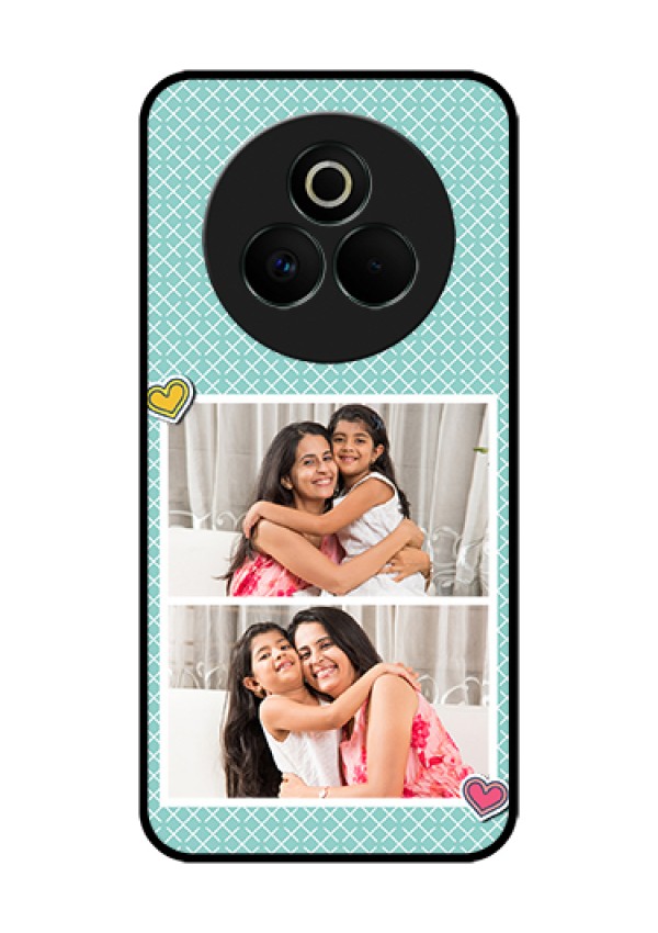 Realme P3 Pro 5G Custom Glass Phone Case - 2 Image Holder With Pattern Design