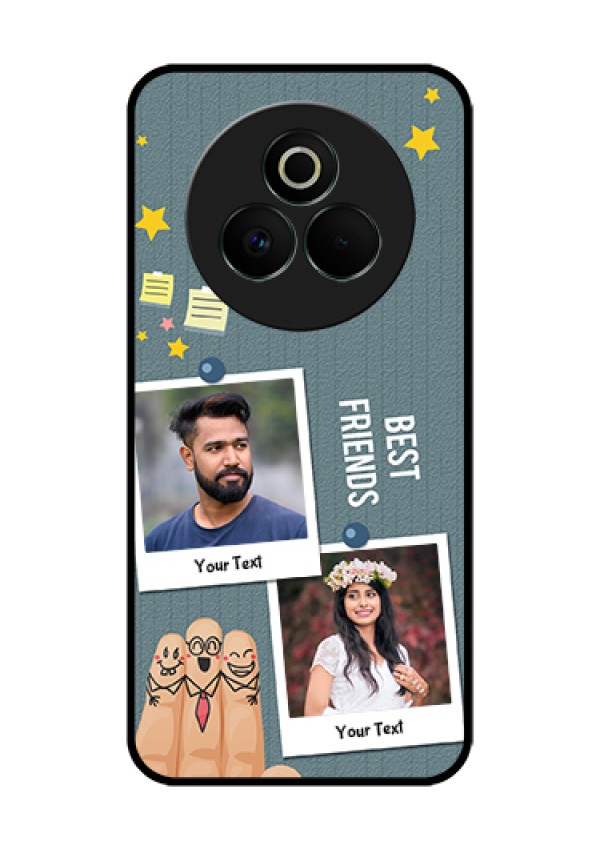 Realme P3 Pro 5G Custom Glass Phone Case - Sticky Frames And Friendship Design