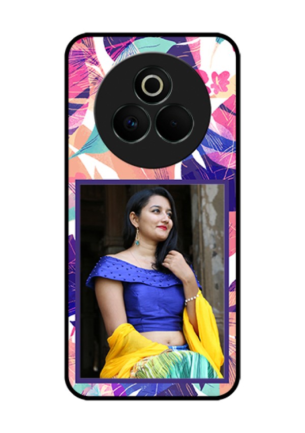 Realme P3 Pro 5G Custom Glass Phone Case - Abstract Floral Design