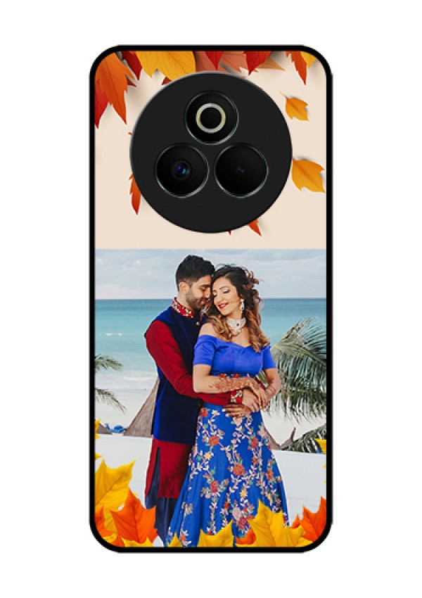 Realme P3 Pro 5G Custom Glass Phone Case - Autumn Maple Leaves Design