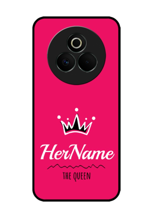 Realme P3 Pro 5G Custom Glass Phone Case - Queen With Name Design