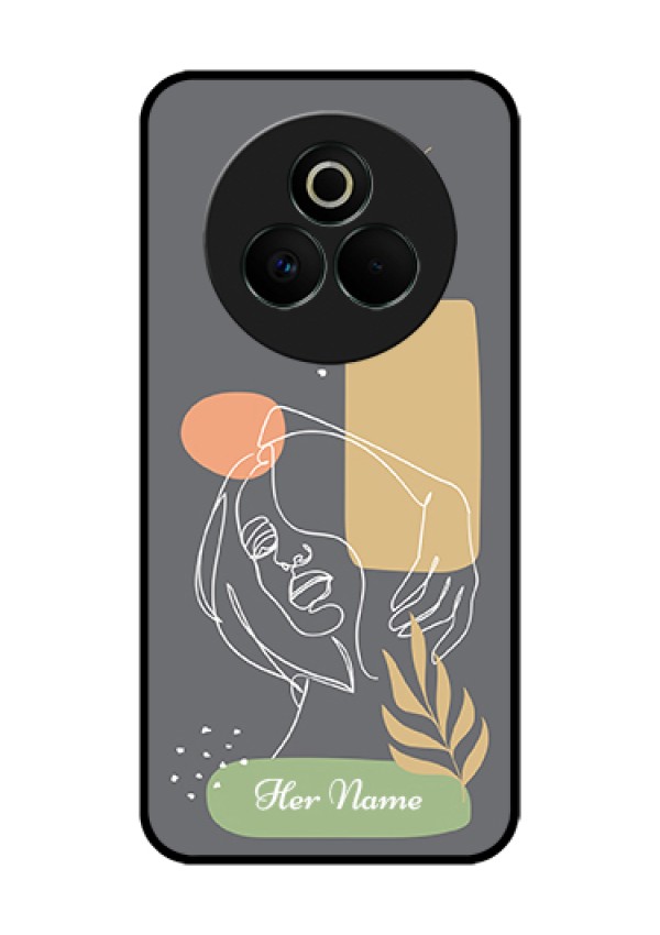 Realme P3 Pro 5G Custom Glass Phone Case - Gazing Woman Line Art Design