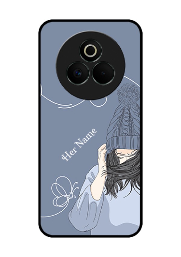 Realme P3 Pro 5G Custom Glass Phone Case - Girl In Winter Outfit Design