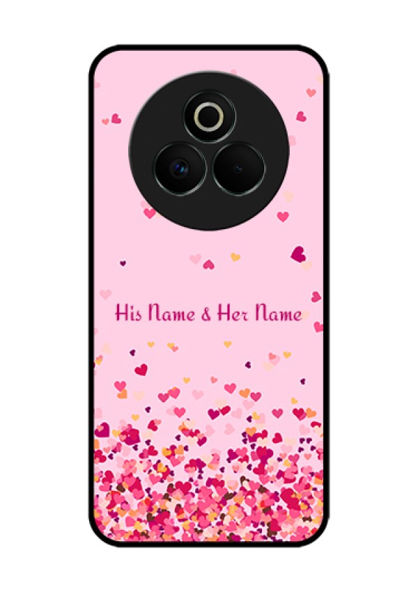 Realme P3 Pro 5G Custom Glass Phone Case - Floating Hearts Design