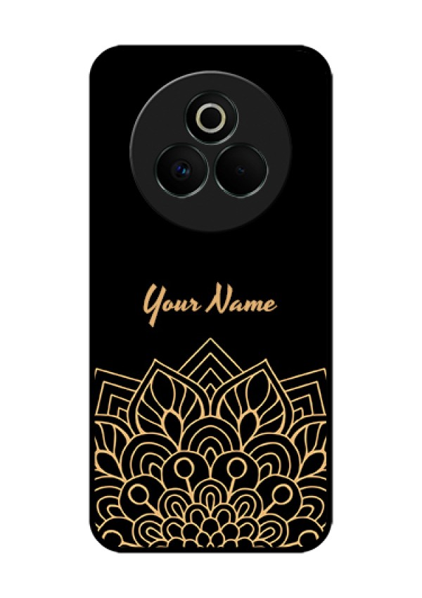 Realme P3 Pro 5G Custom Glass Phone Case - Golden Mandala Design