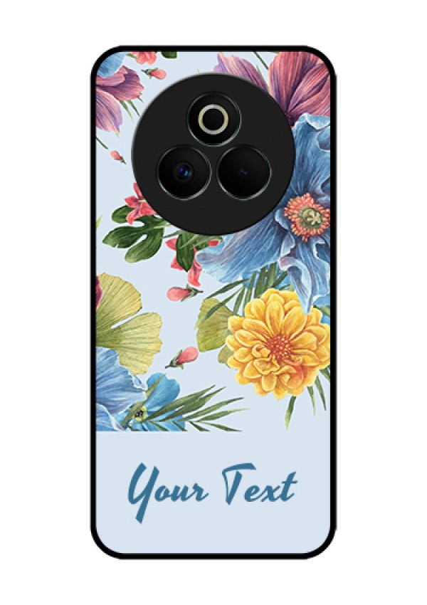 Realme P3 Pro 5G Custom Glass Phone Case - Stunning Watercolored Flowers Painting Design