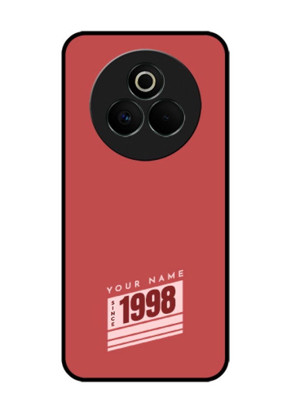 Realme P3 Pro 5G Custom Glass Phone Case - Red Custom Year Of Birth Design