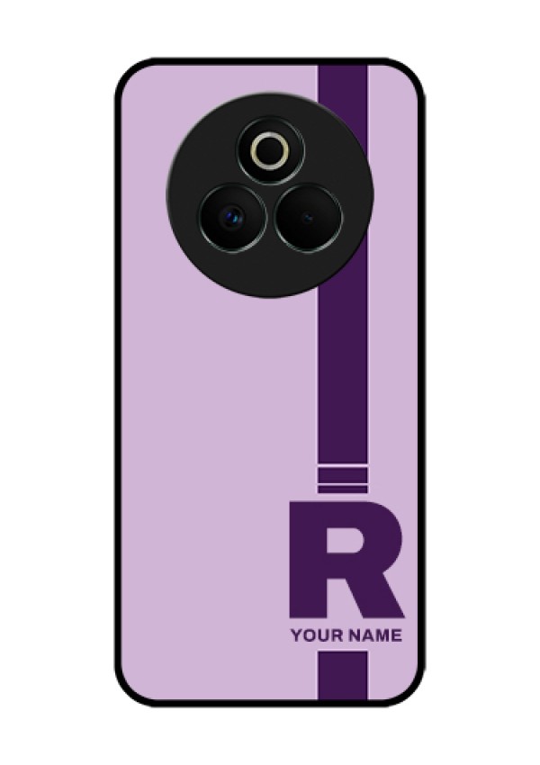 Realme P3 Pro 5G Custom Glass Phone Case - Simple Dual Tone Stripe With Name Design