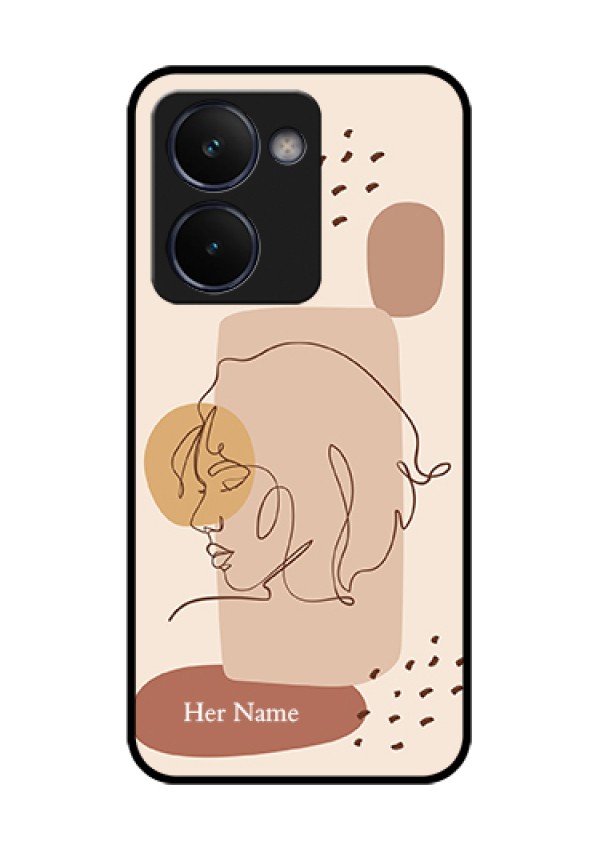 Realme P3 Ultra 5G Custom Glass Phone Case - Calm Woman Line Art Design