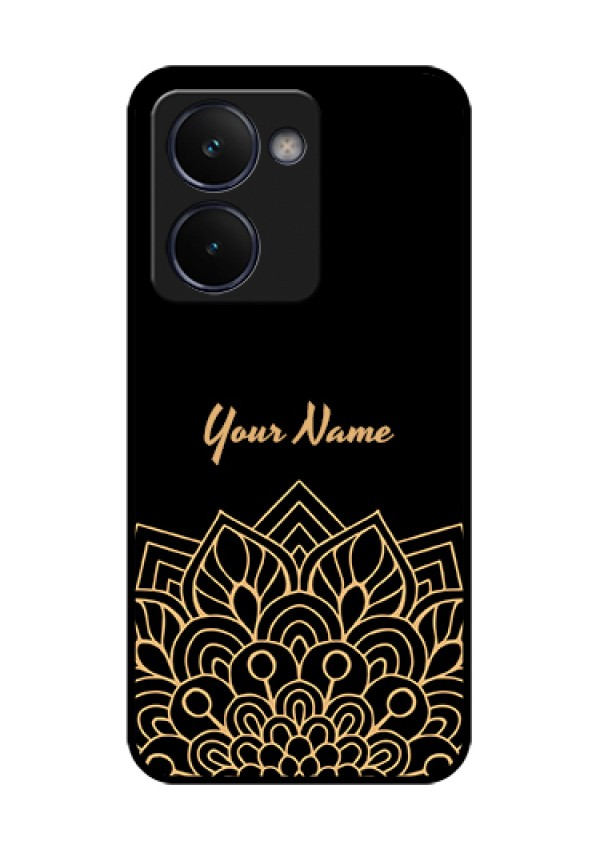 Realme P3 Ultra 5G Custom Glass Phone Case - Golden Mandala Design