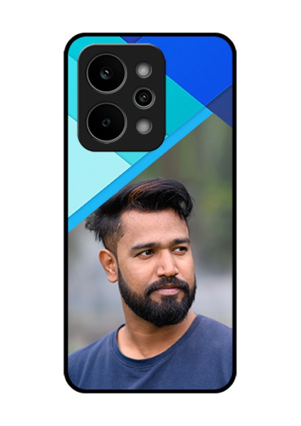 Realme P4 Power 5G Custom Glass Phone Case - Blue Pattern Design