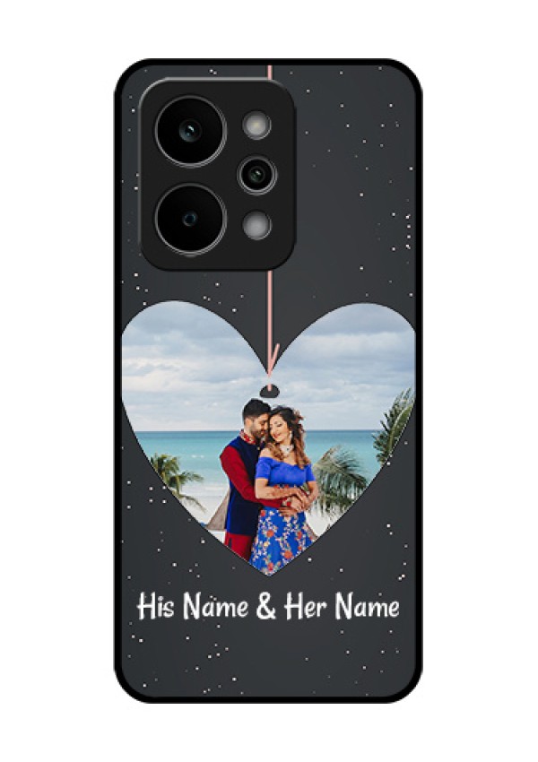 Realme P4 Power 5G Custom Glass Phone Case - Hanging Heart Design