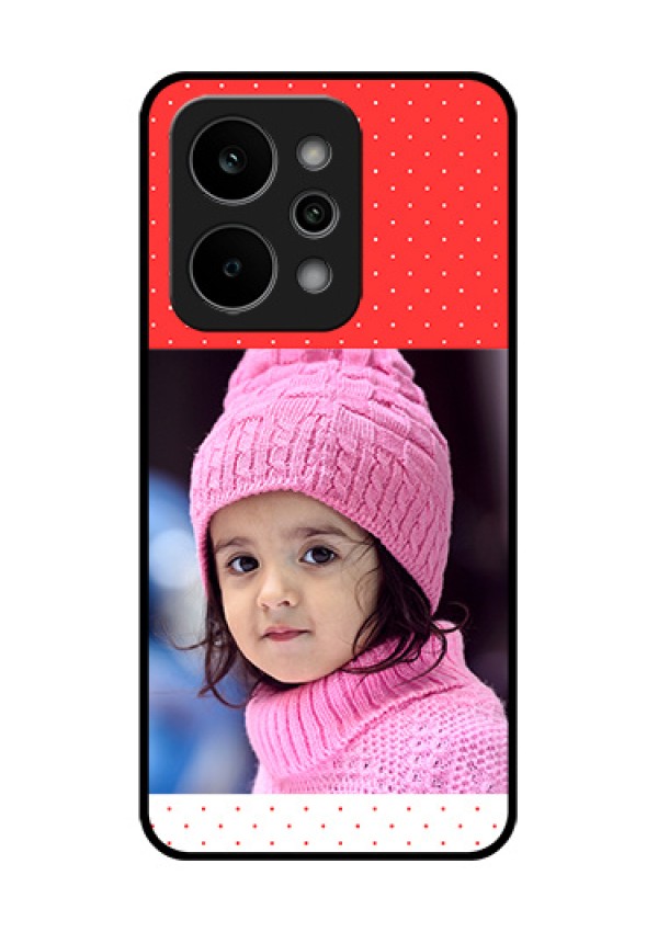 Realme P4 Power 5G Custom Glass Phone Case - Red Pattern Design