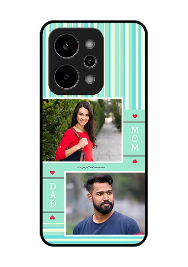 Realme P4 Power 5G Custom Glass Phone Case - Mom & Dad Pic Design