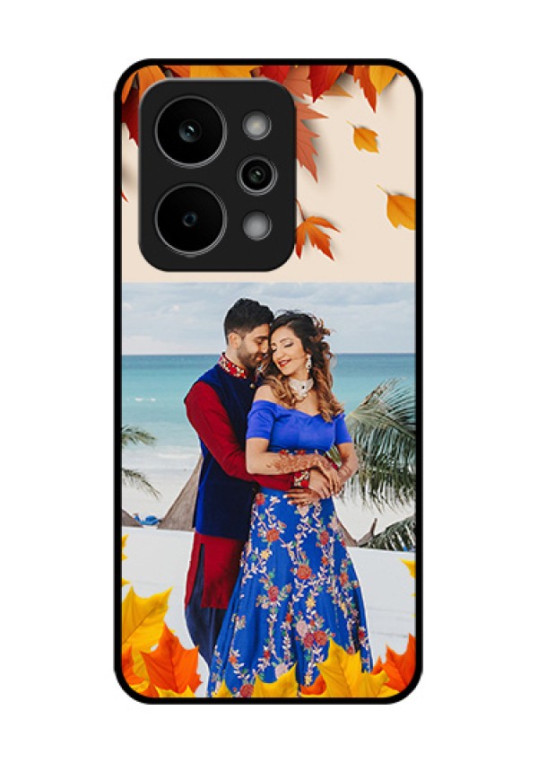 Realme P4 Power 5G Custom Glass Phone Case - Autumn Maple Leaves Design