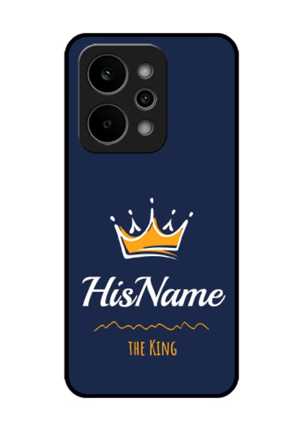 Realme P4 Power 5G Custom Glass Phone Case - King With Name Design