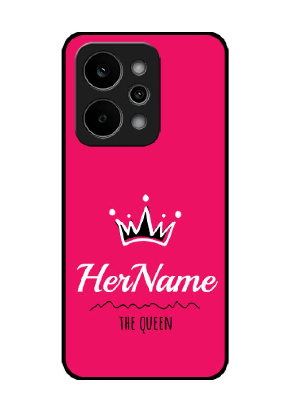 Realme P4 Power 5G Custom Glass Phone Case - Queen With Name Design