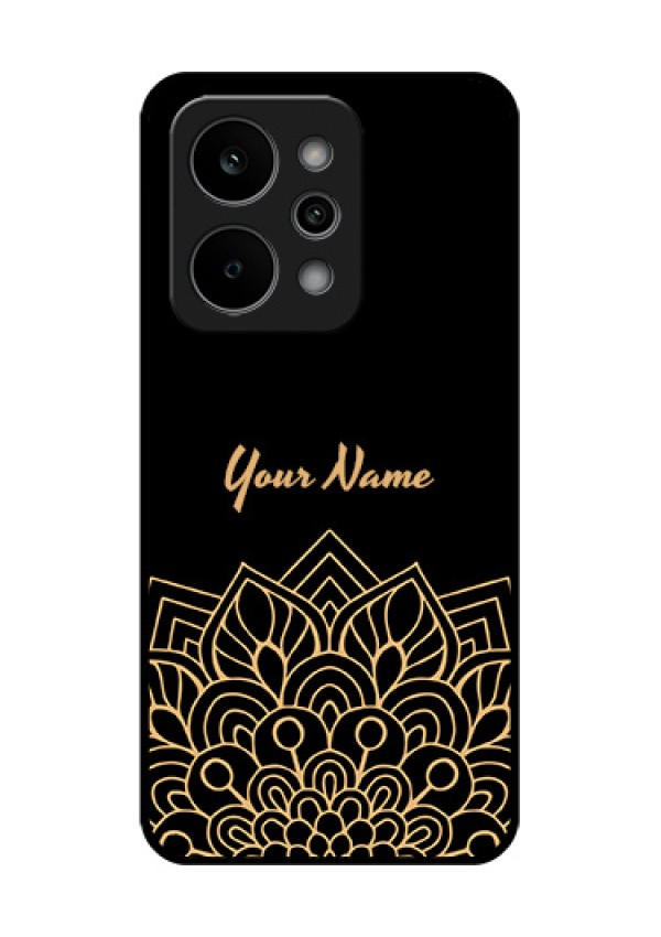 Realme P4 Power 5G Custom Glass Phone Case - Golden Mandala Design