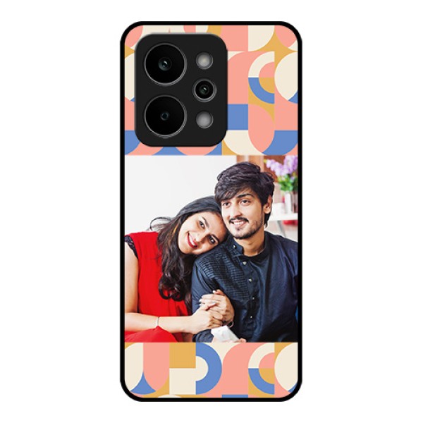 Realme P4 Power 5G Custom Glass Phone Case - Semi - Circle Maze Pattern Design