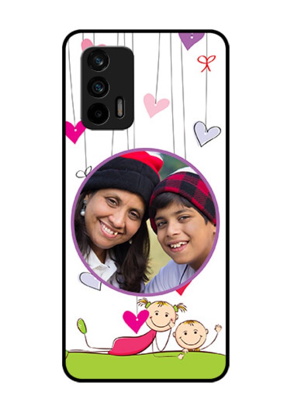 Realme X7 Max 5G Photo Printing on Glass Case - Cute Kids Phone Case Design