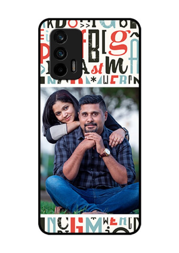 Realme X7 Max 5G Personalized Glass Phone Case - Alphabet Design