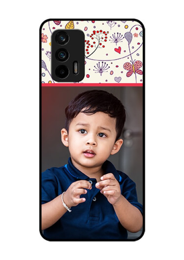 Realme X7 Max 5G Custom Glass Mobile Case - Premium Floral Design