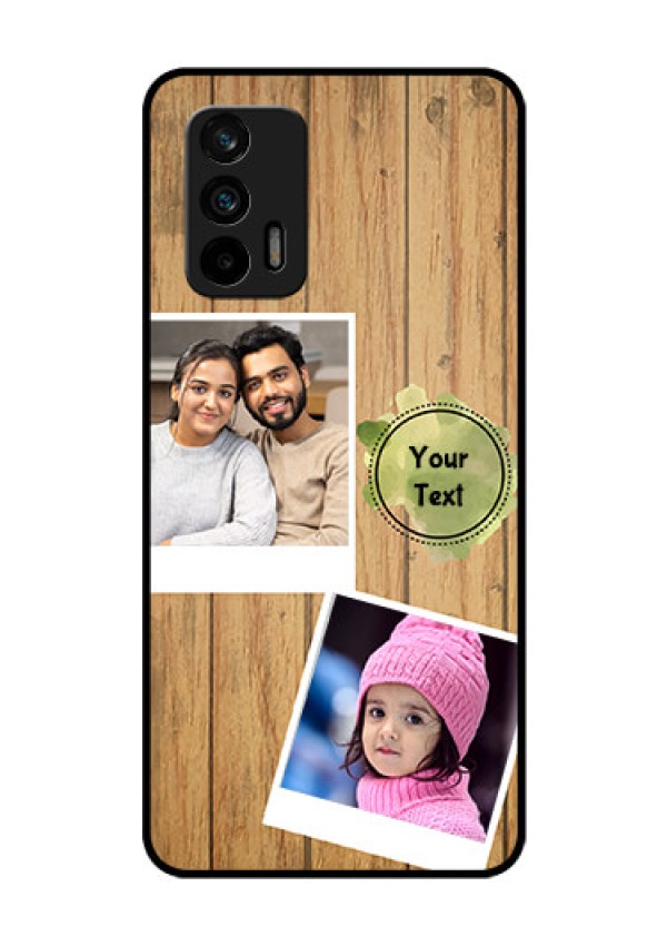 Realme X7 Max 5G Custom Glass Phone Case - Wooden Texture Design