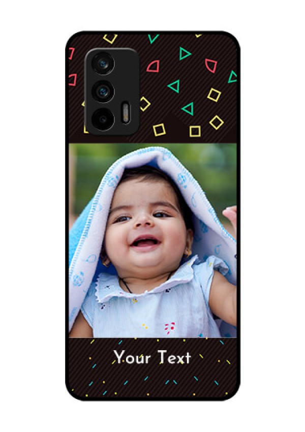 Realme X7 Max 5G Custom Glass Phone Case - with confetti birthday design
