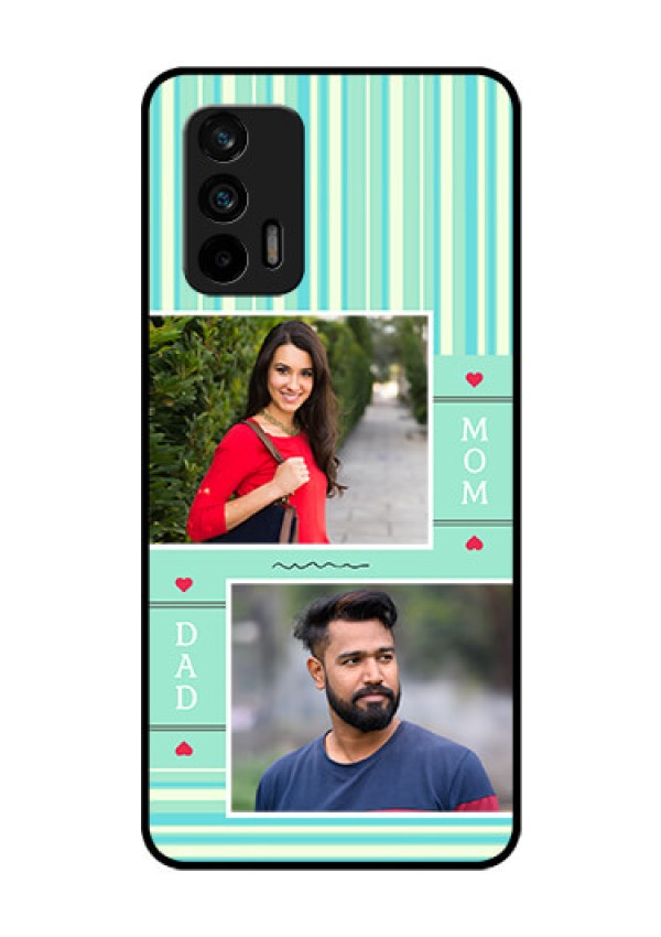 Realme X7 Max 5G Custom Glass Phone Case - Mom & Dad Pic Design