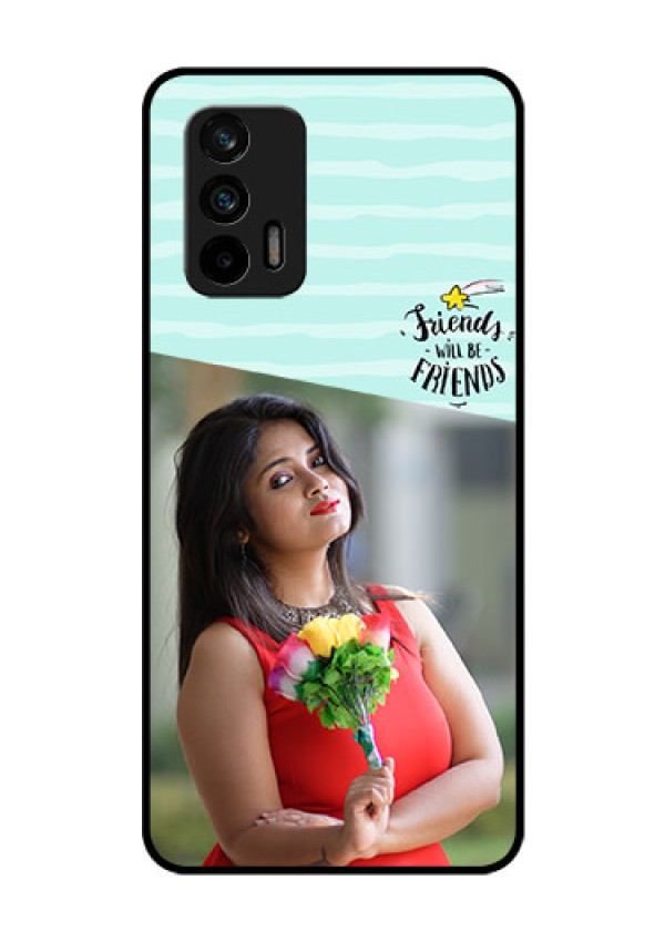 Realme X7 Max 5G Custom Glass Phone Case - Friends Picture Icon Design