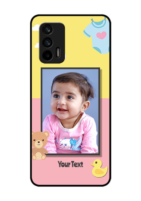 Realme X7 Max 5G Photo Printing on Glass Case - Kids 2 Color Design