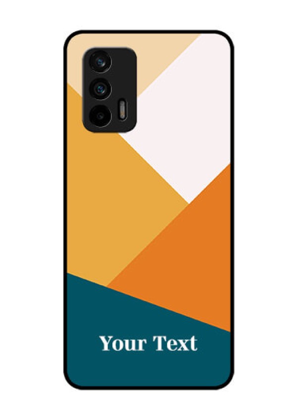 Realme X7 Max 5G Personalized Glass Phone Case - Stacked Multi-colour Design