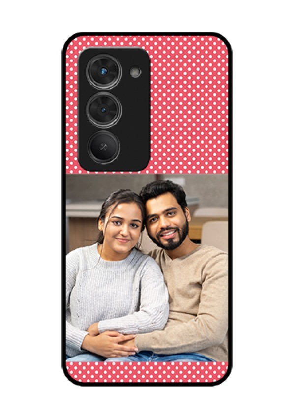 Redmi 15 5G Custom Glass Phone Case - White Dotted Design