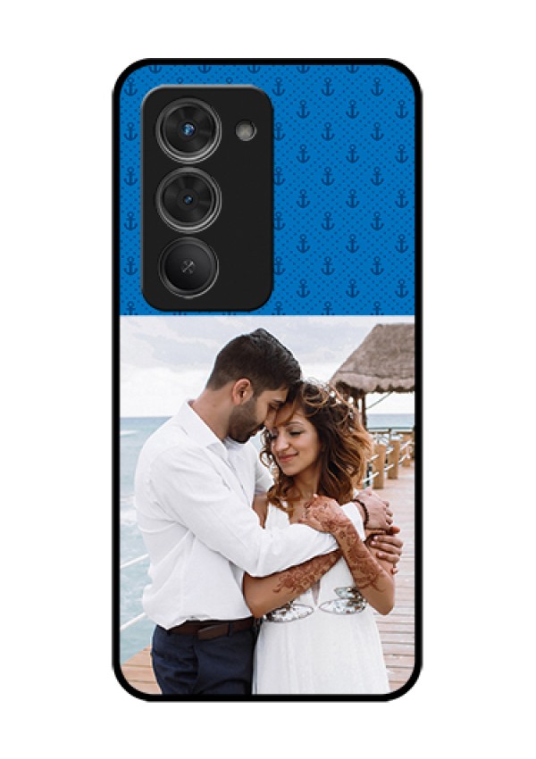 Redmi 15 5G Custom Glass Phone Case - Blue Anchors Design