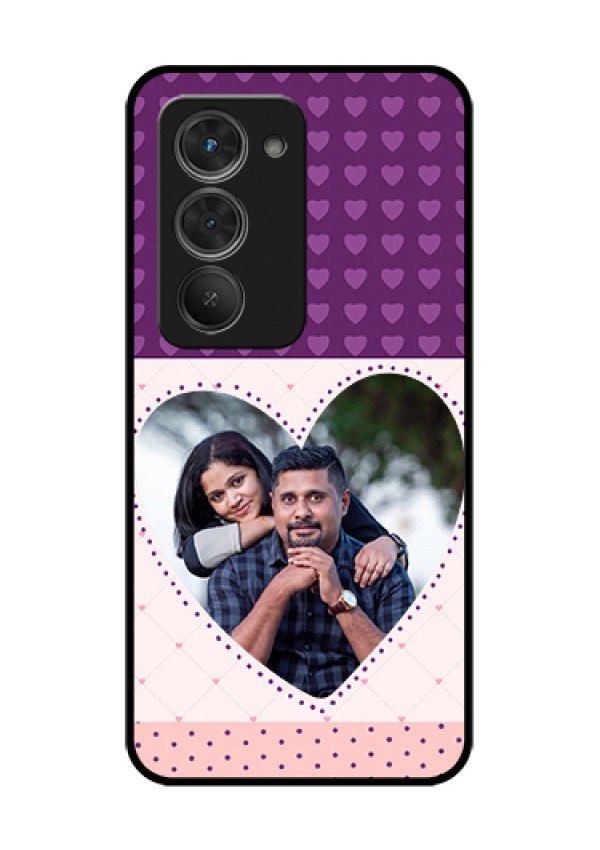 Redmi 15 5G Custom Glass Phone Case - Violet Love Dots Design