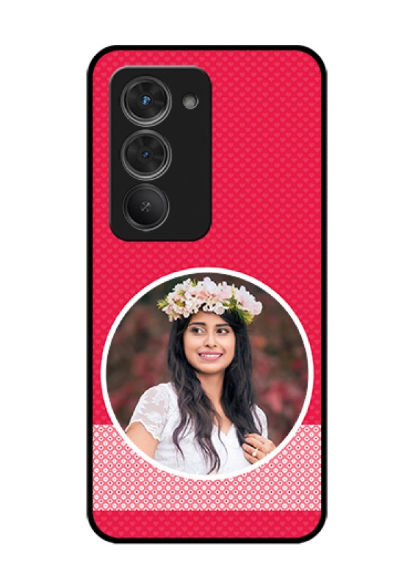 Redmi 15 5G Custom Glass Phone Case - Pink Color Pattern Design