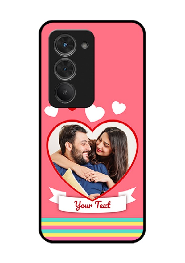 Redmi 15 5G Custom Glass Phone Case - Love Shapes Doodle Design