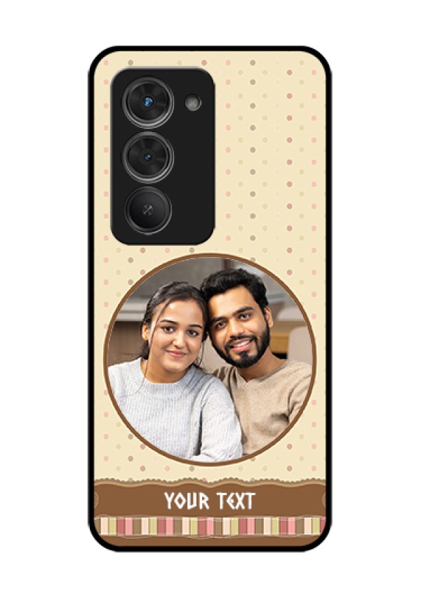 Redmi 15 5G Custom Glass Phone Case - Brown Dotted Mobile Case Design