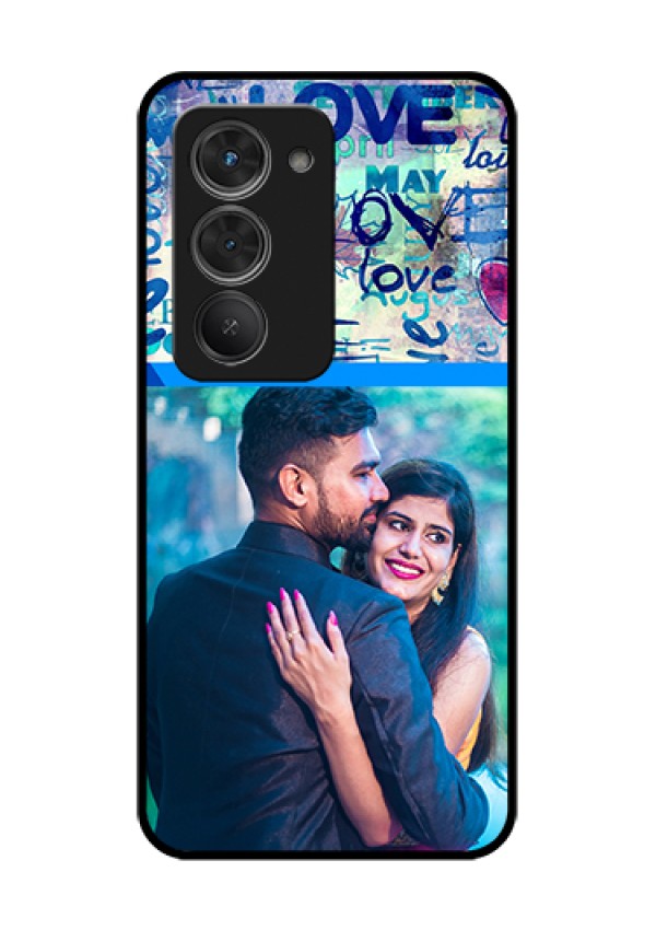 Redmi 15 5G Custom Glass Phone Case - Colorful Love Design