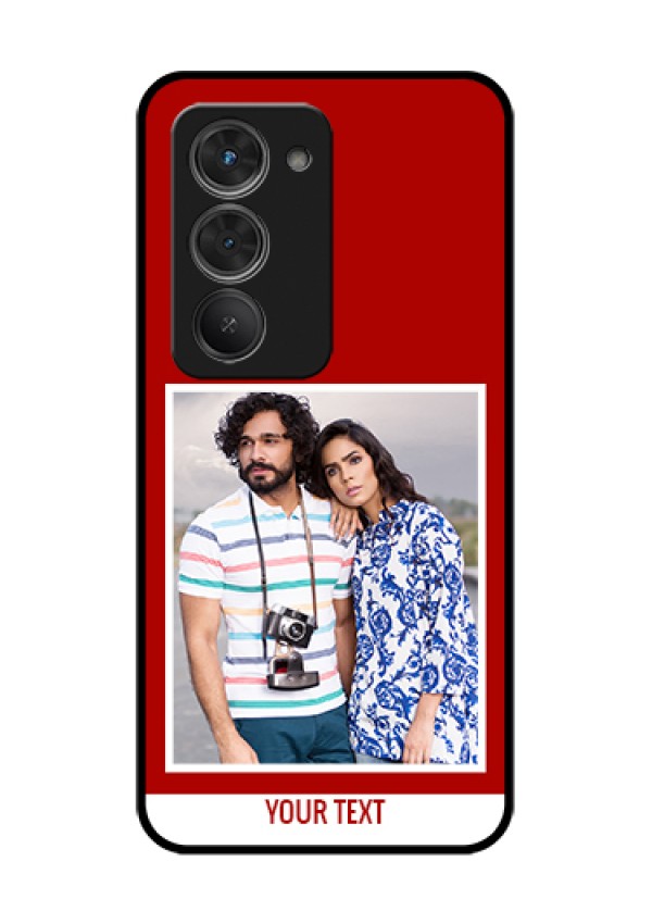 Redmi 15 5G Custom Glass Phone Case - Red Color Design