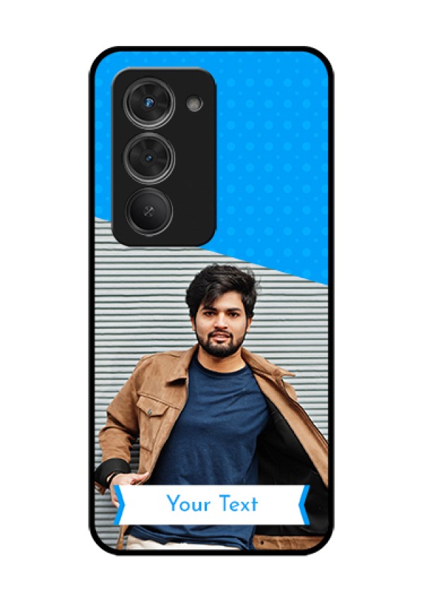 Redmi 15 5G Custom Glass Phone Case - Simple Blue Color Design