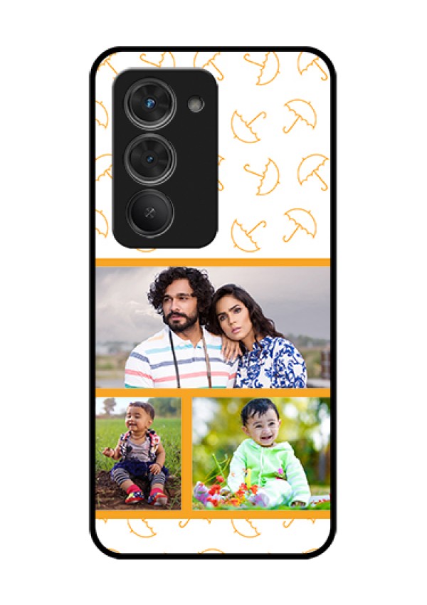 Redmi 15 5G Custom Glass Phone Case - Yellow Pattern Design