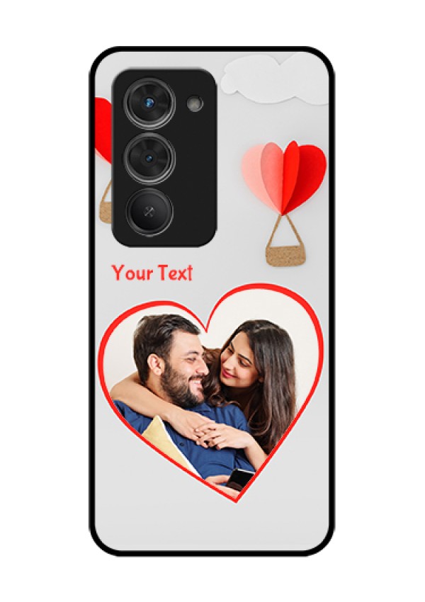 Redmi 15 5G Custom Glass Phone Case - Parachute Love Design