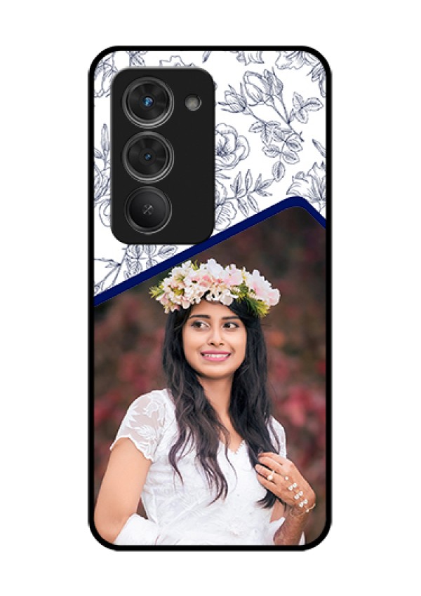 Redmi 15 5G Custom Glass Phone Case - Classy Floral Design