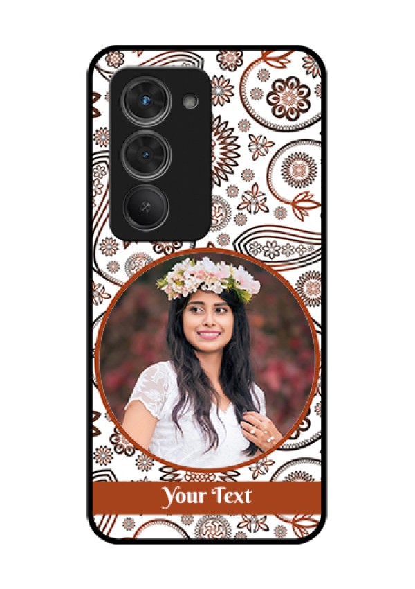 Redmi 15 5G Custom Glass Phone Case - Abstract Flower Design