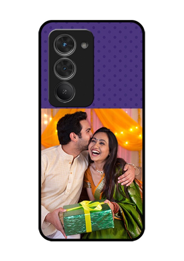 Redmi 15 5G Custom Glass Phone Case - Violet Colored Pattern Design