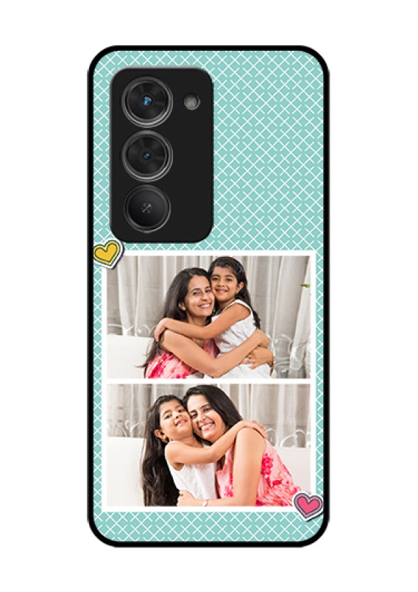Redmi 15 5G Custom Glass Phone Case - 2 Image Holder With Pattern Design