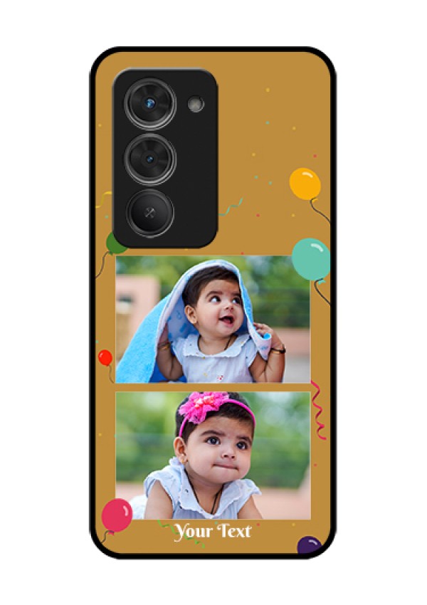 Redmi 15 5G Custom Glass Phone Case - Image Holder With Birthday Celebrations Design