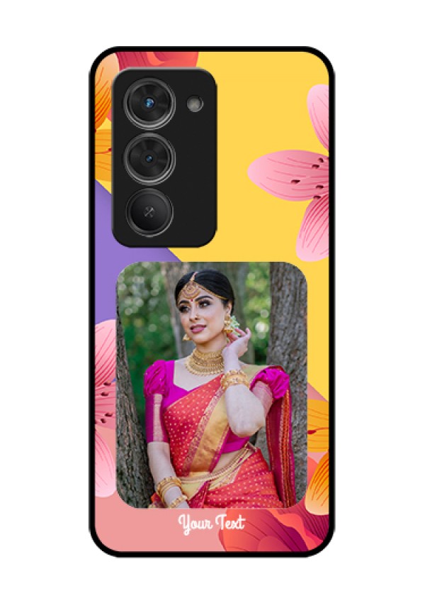 Redmi 15 5G Custom Glass Phone Case - 3 Image With Vintage Floral Design