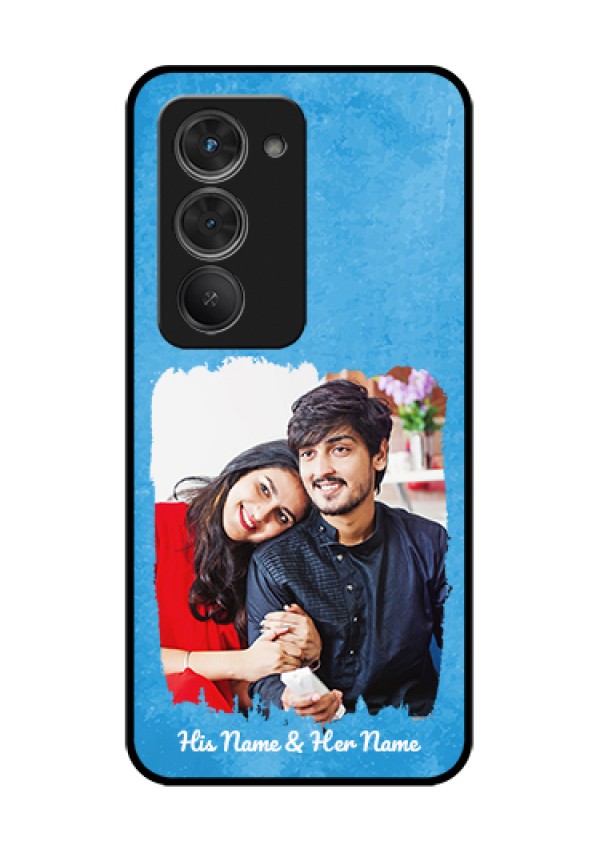 Redmi 15 5G Custom Glass Phone Case - Blue Color Vintage Design